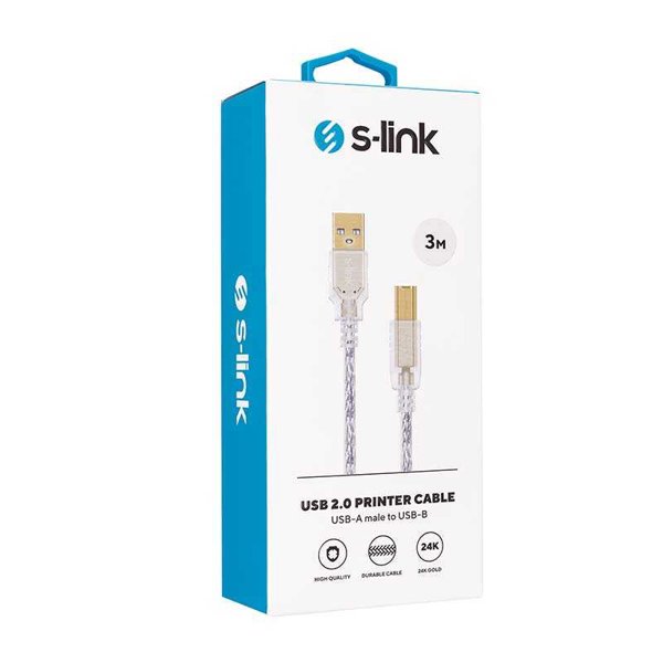 S-link SLX-328 3 m USB 2-0 Yazıcı Kablosu